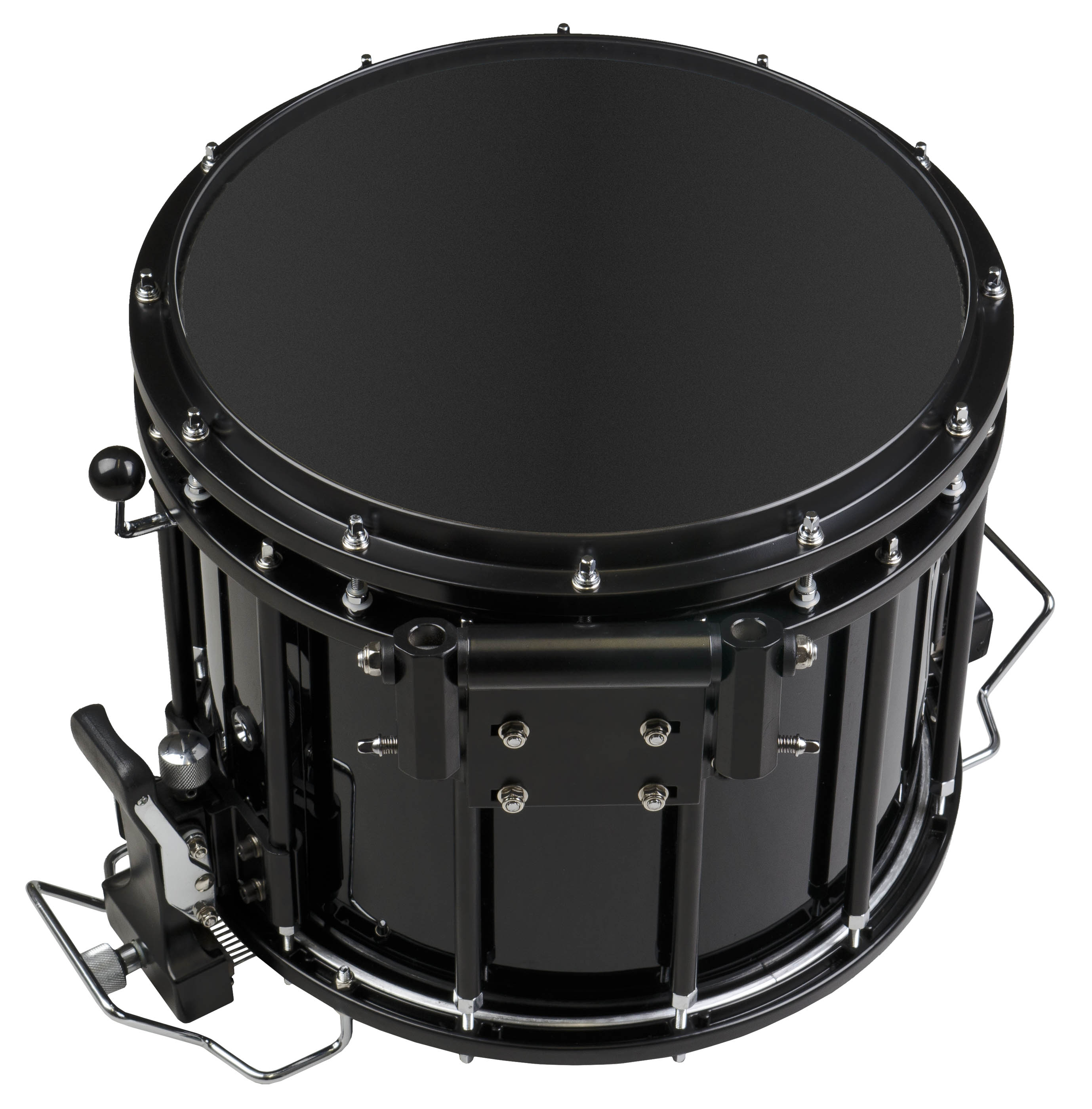 dt-Marching 14" x 12"  Snare Drum mit Tragegestell schwarz